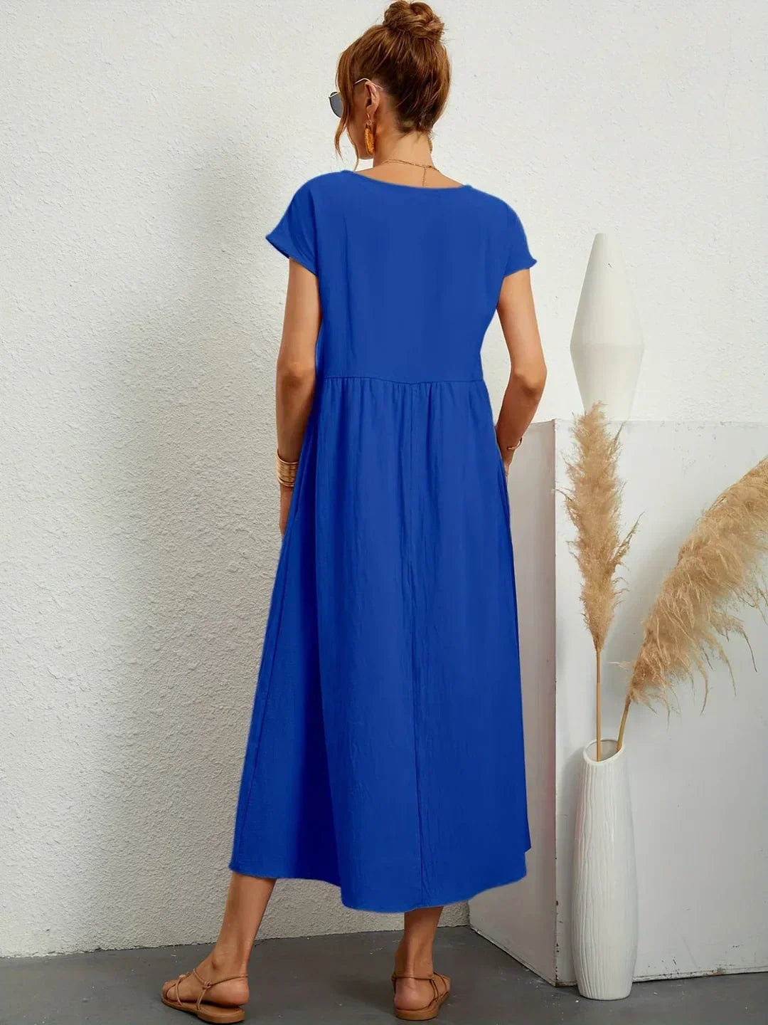 Quessara™ - Robe Midi Décontractée Coupe Fluide