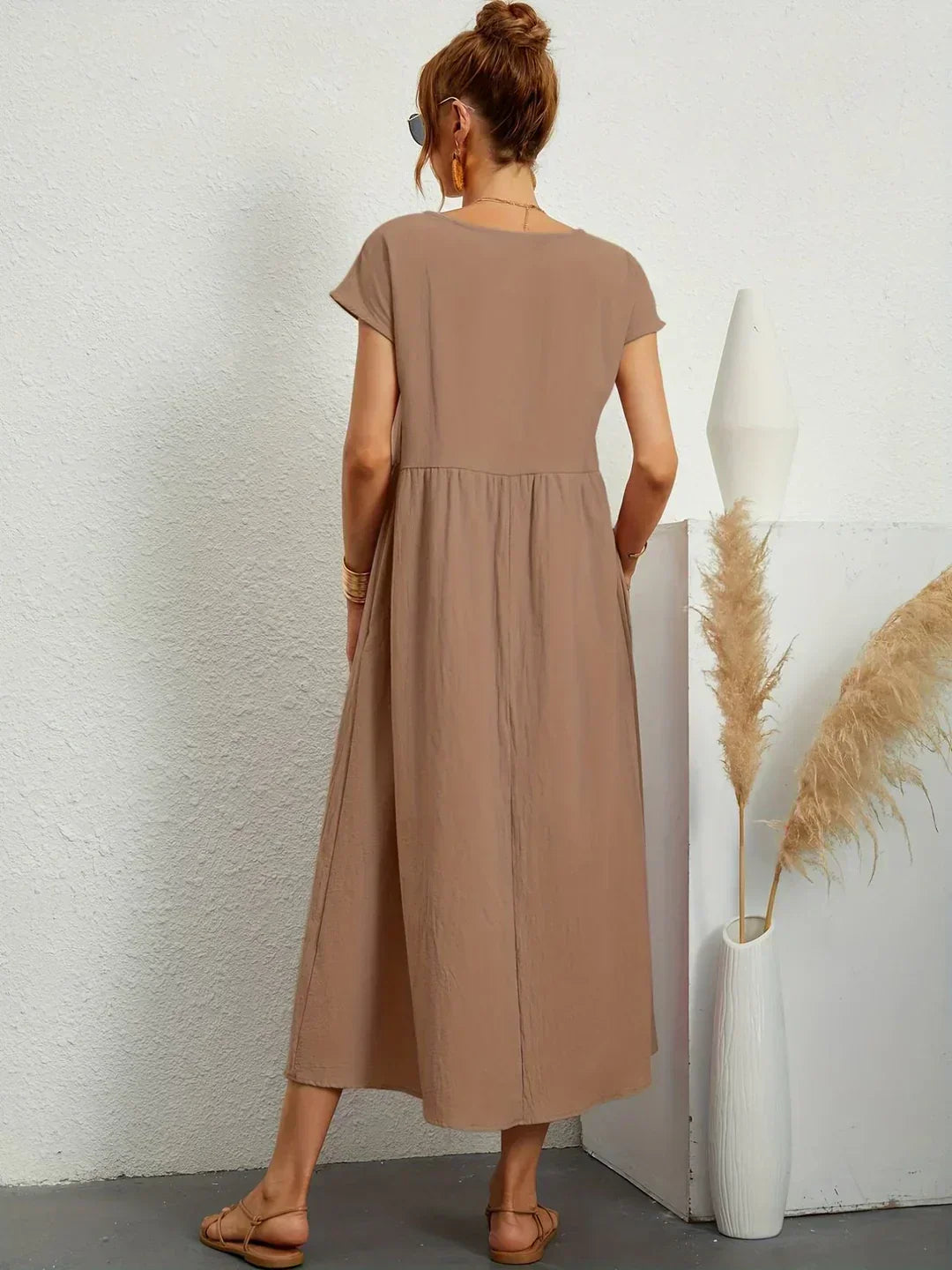 Quessara™ - Robe Midi Décontractée Coupe Fluide