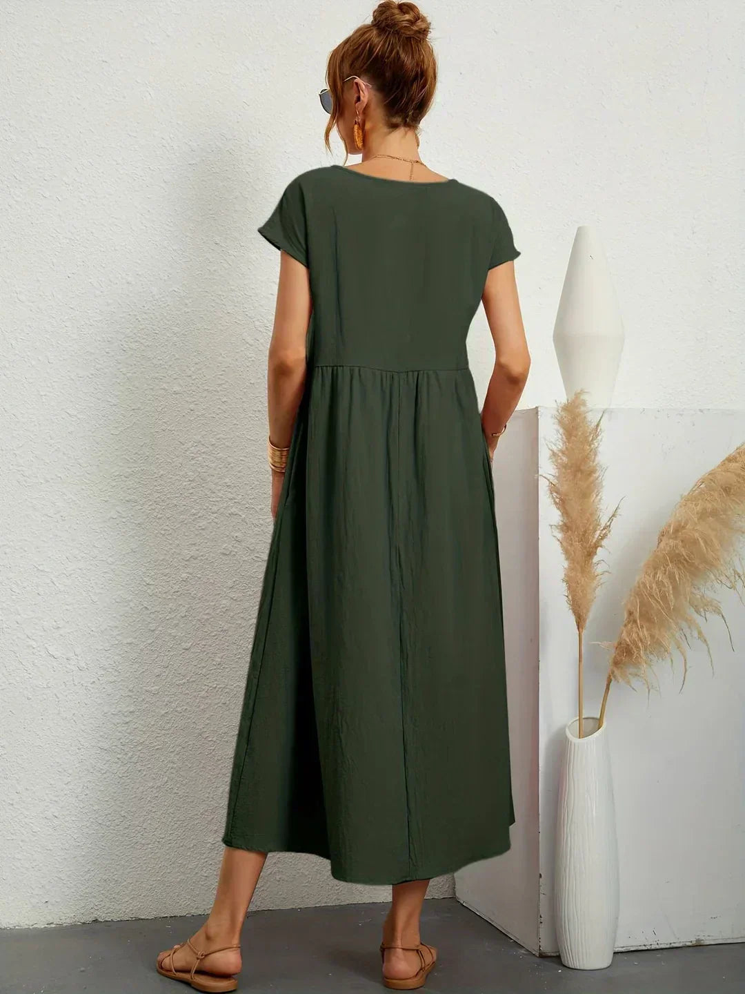 Quessara™ - Robe Midi Décontractée Coupe Fluide