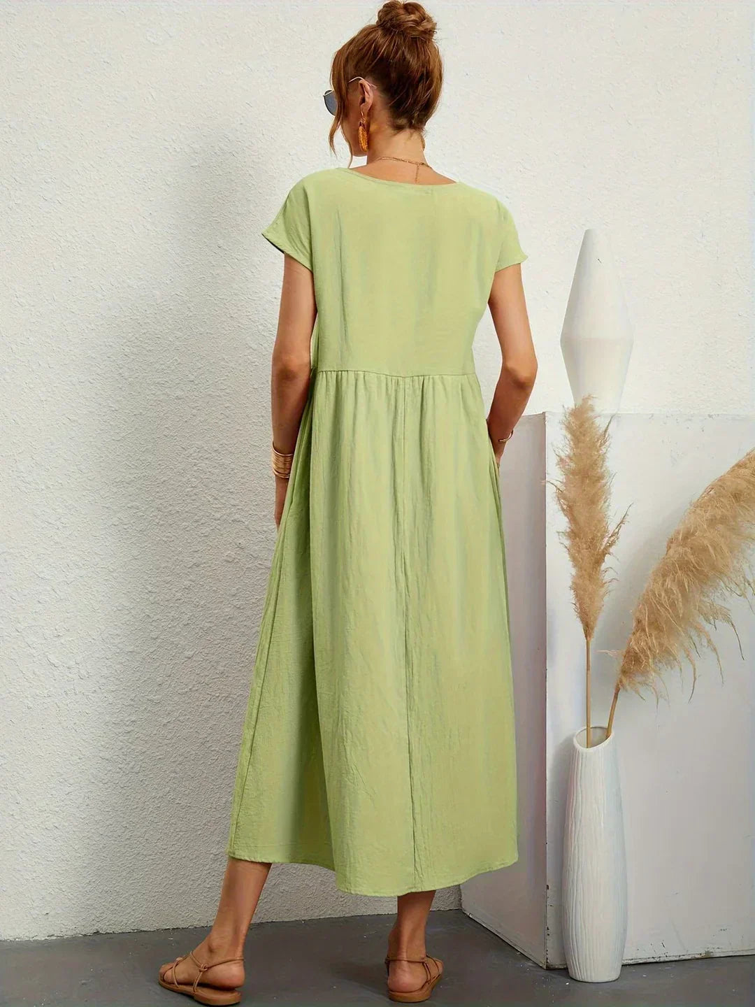 Quessara™ - Robe Midi Décontractée Coupe Fluide