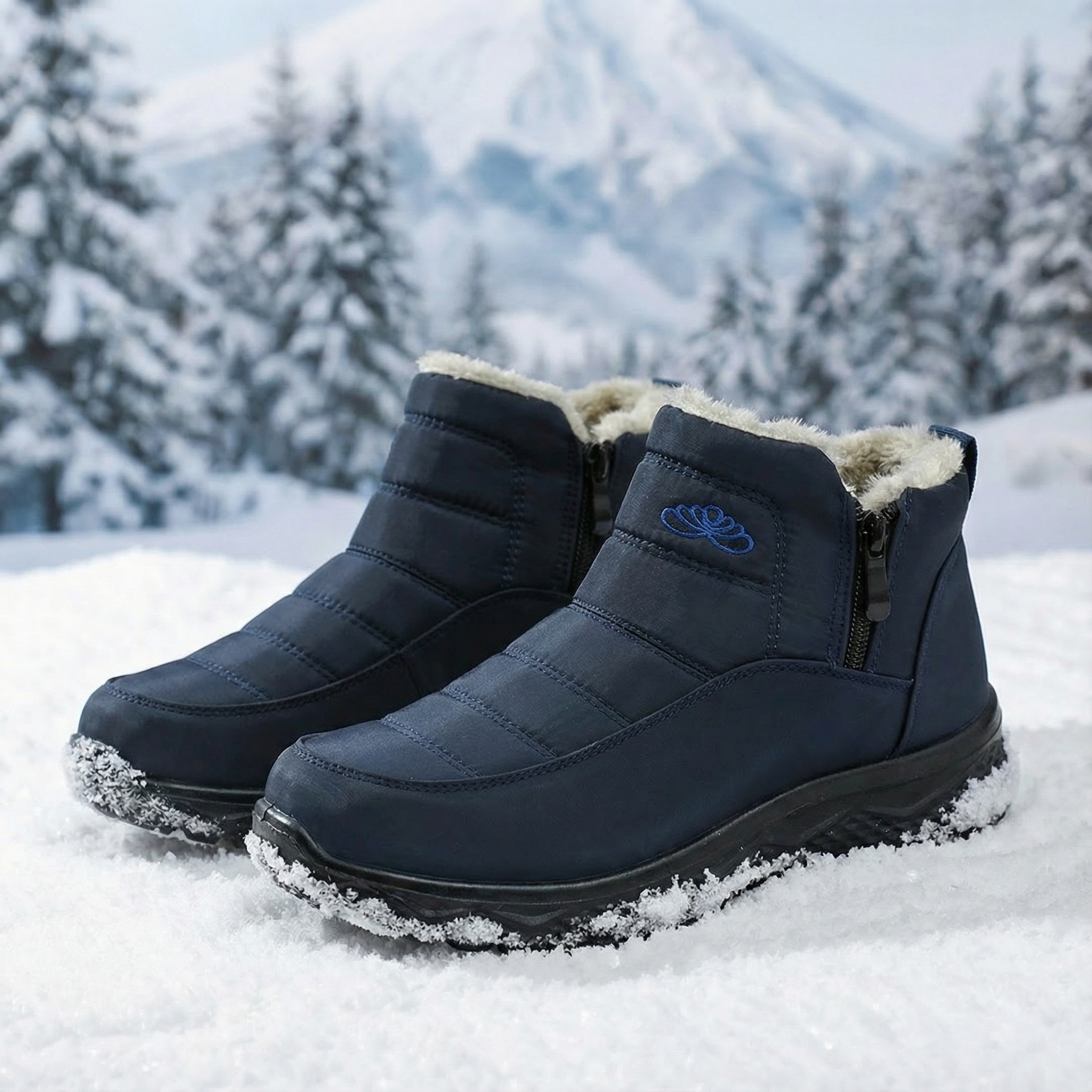 Oravellivra - Bottes de Confort en Polaire Basses