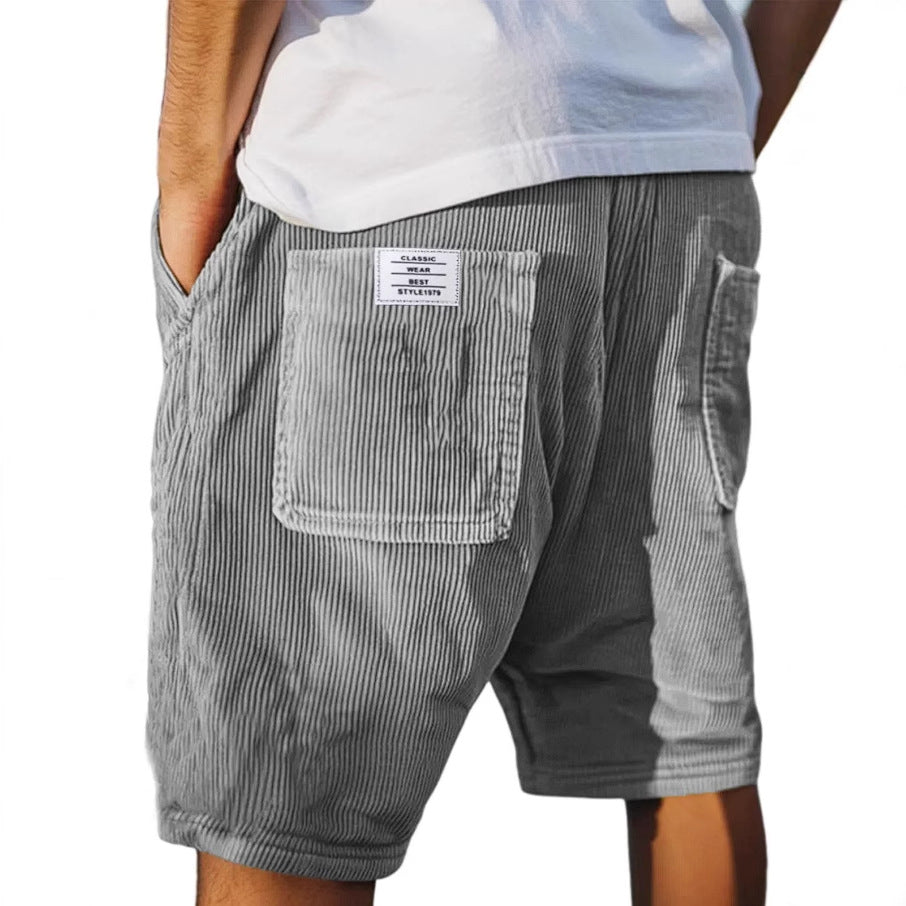 Gideon™ - Short homme velours côtelé poches taille élastique casual