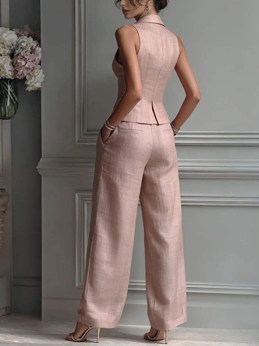 Coryntha™ - Ensemble femme deux pièces décolleté V avec boutons