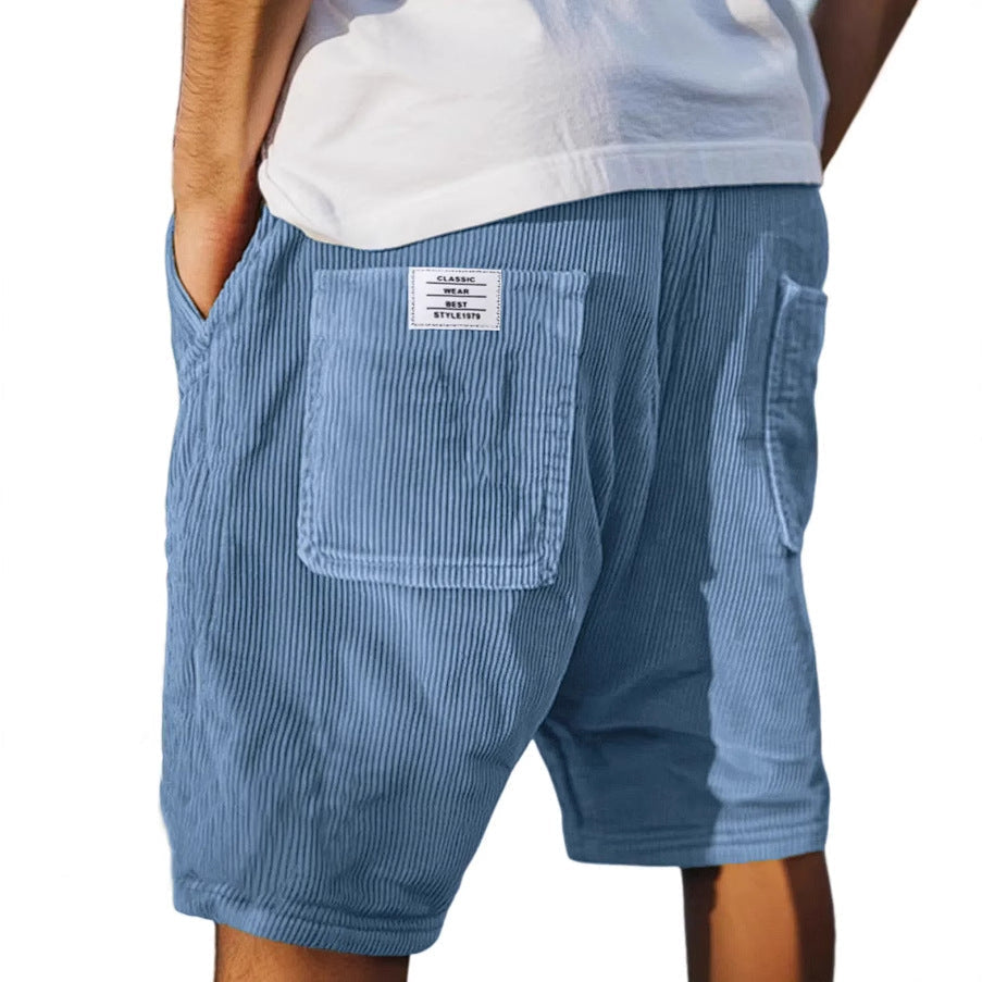 Gideon™ - Short homme velours côtelé poches taille élastique casual