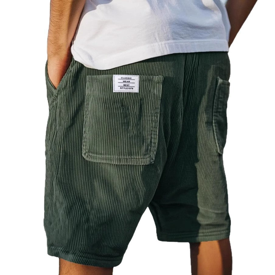 Gideon™ - Short homme velours côtelé poches taille élastique casual