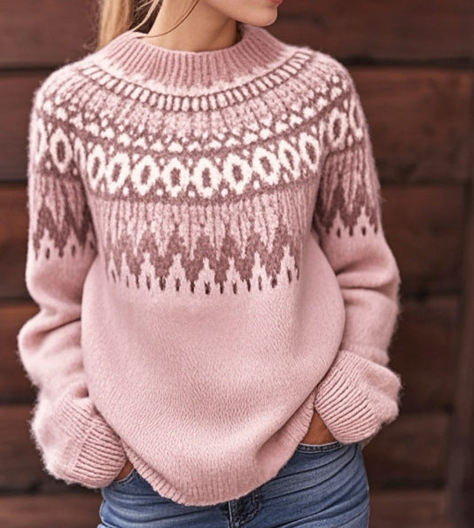Albertine™ - Pull Géométrique Élégant Manches Longues