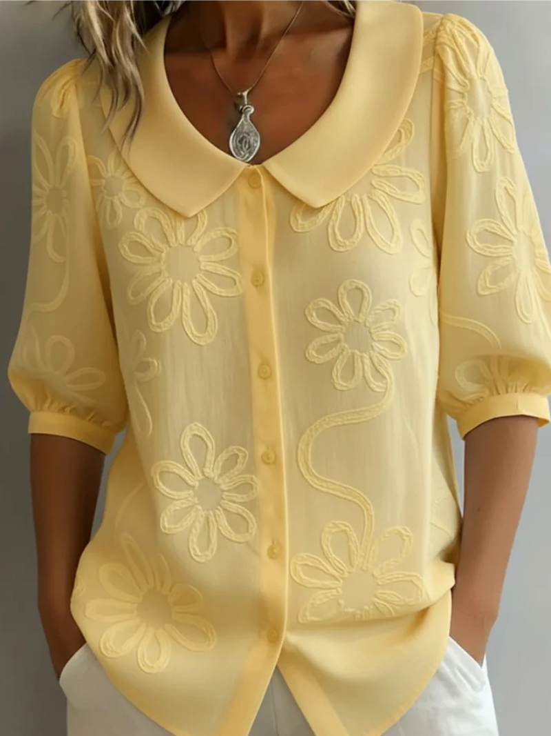 Ismeline™ - Blouse À Fleurs Brodées