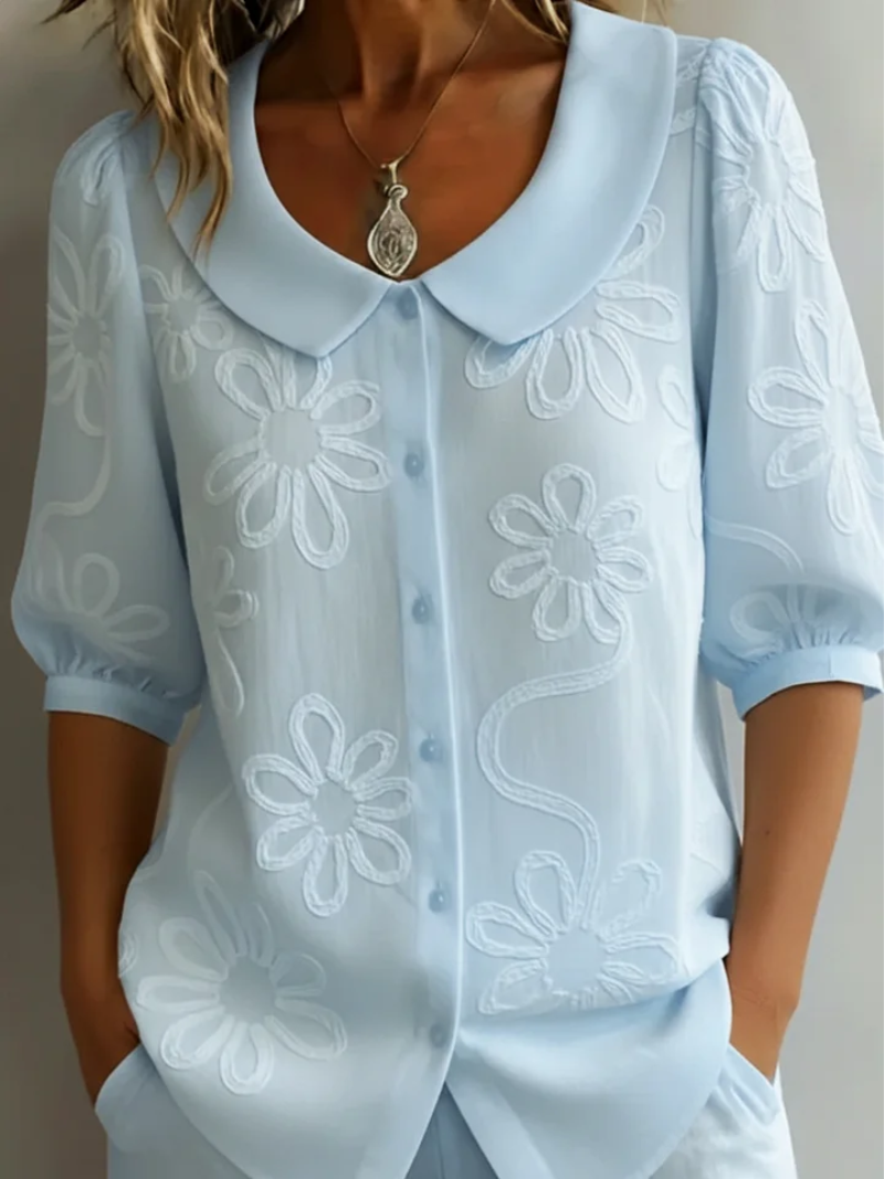 Ismeline™ - Blouse À Fleurs Brodées