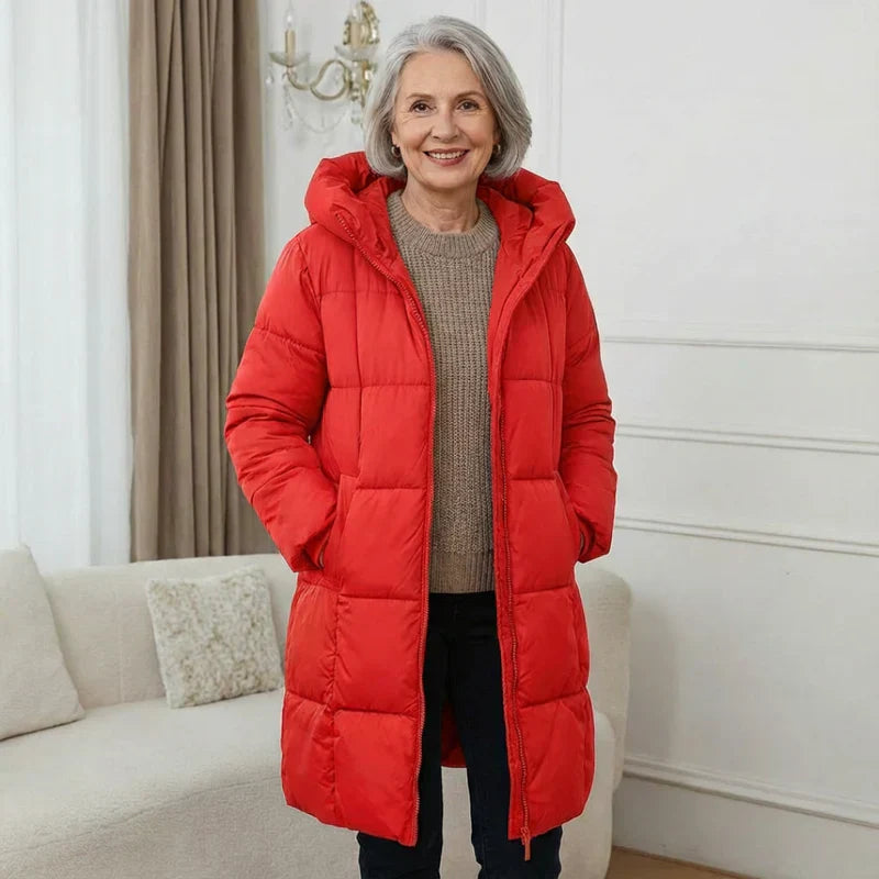 Prysavelline - Veste Matelassée Longue À Capuche