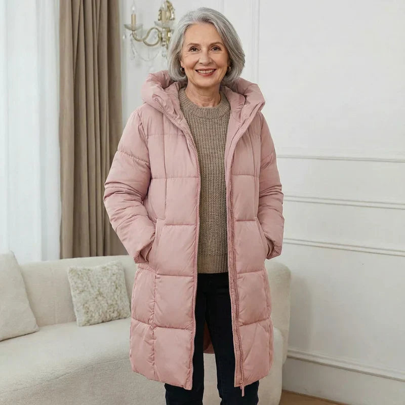 Prysavelline - Veste Matelassée Longue À Capuche