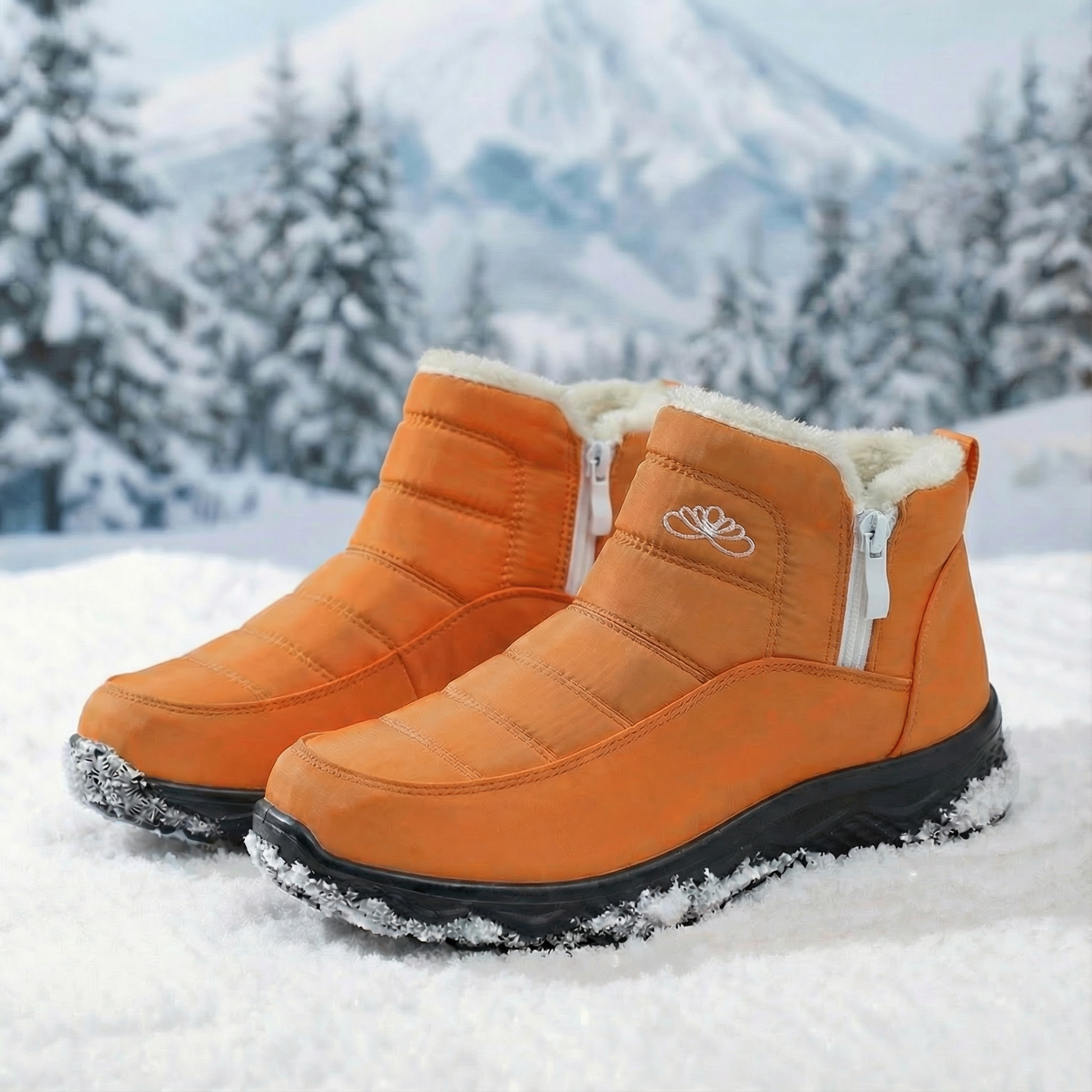 Oravellivra - Bottes de Confort en Polaire Basses