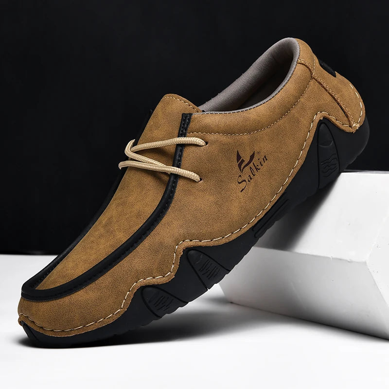 Laurent - Mocassins homme à lacets avec semelle souple et légère