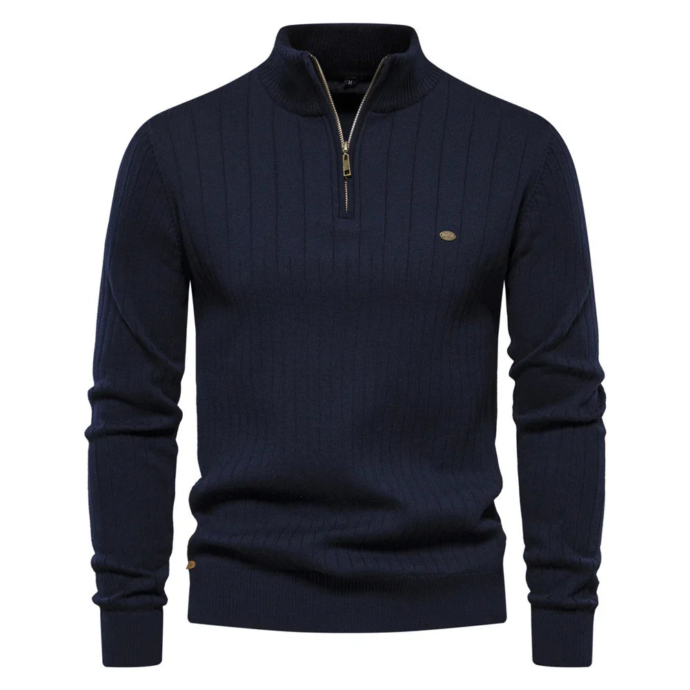 Aloïs™ - Pull d'hiver homme à col zippé et chaleur optimale