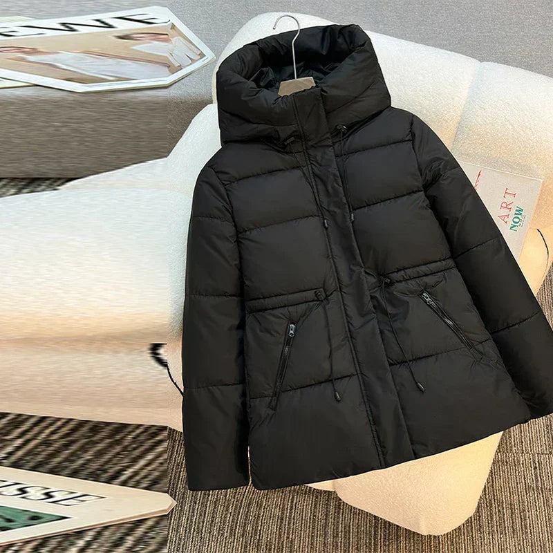 Florianne - Veste D’Hiver Élégante En Coton Avec Capuche Vintage