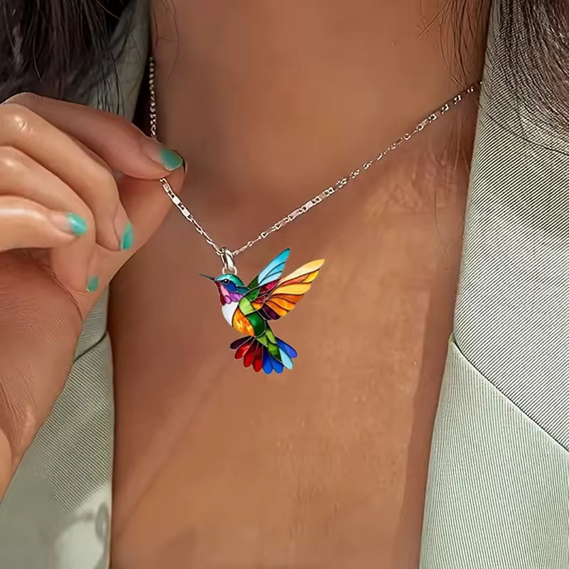 Helirianne - Collier et Boucles d’Oreilles Colibri Élégants