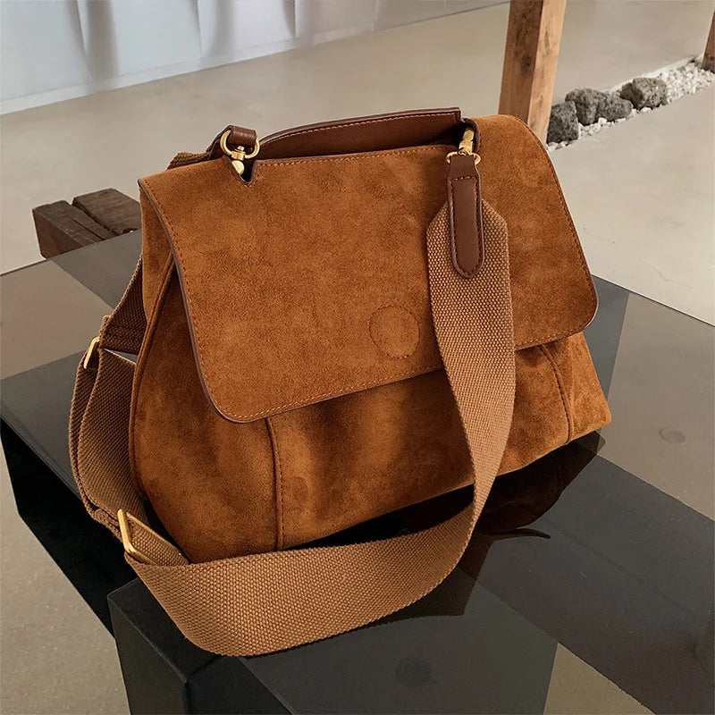 Kalinae™ - Sac Bandoulière Suédine Vintage