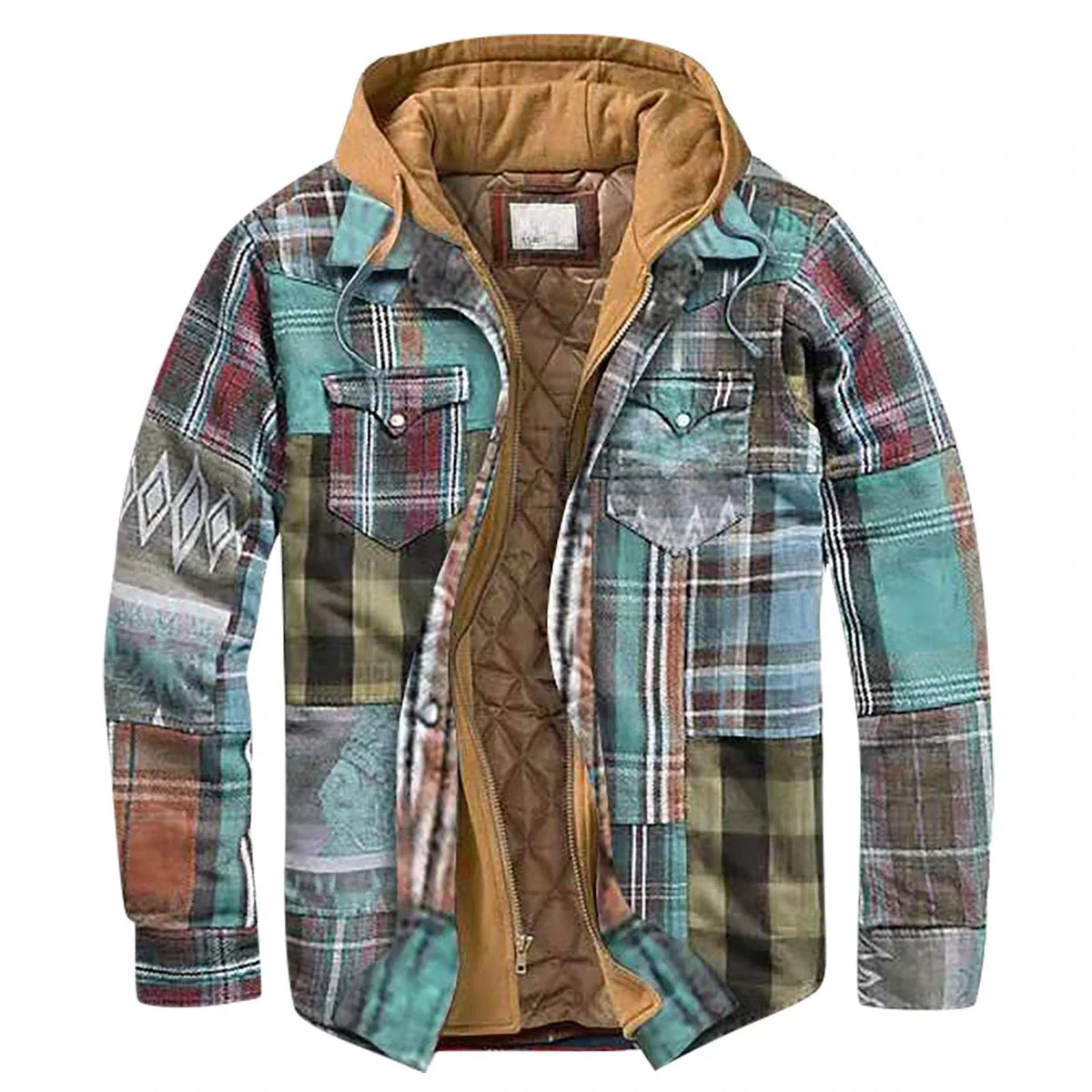 Simon - Veste homme à capuche avec doublure chaude matelassée