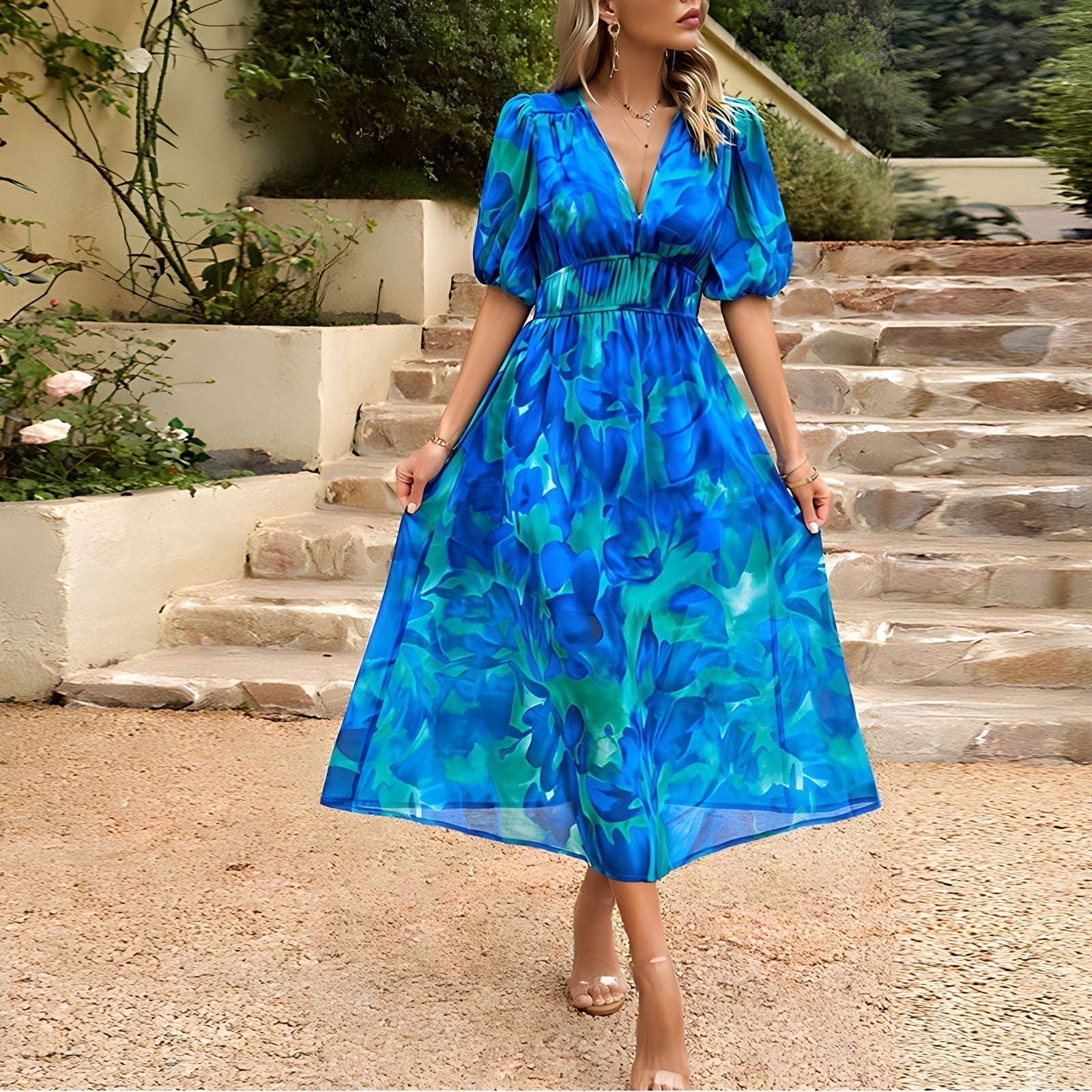 Téa™ - Robe Élégante à Décolleté en V