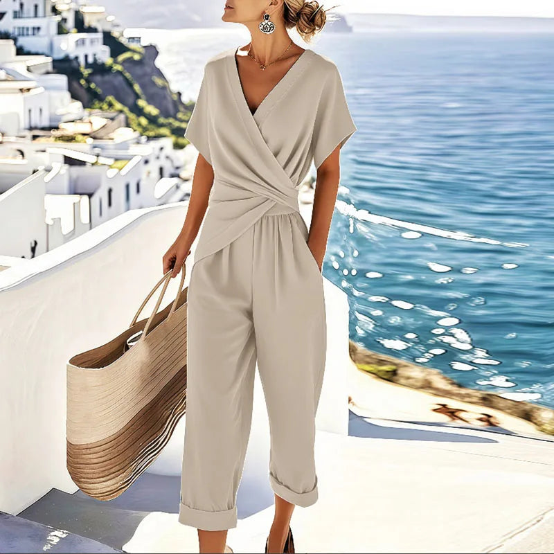 Liorine™ -  Ensemble deux pièces chic drapé pour femme