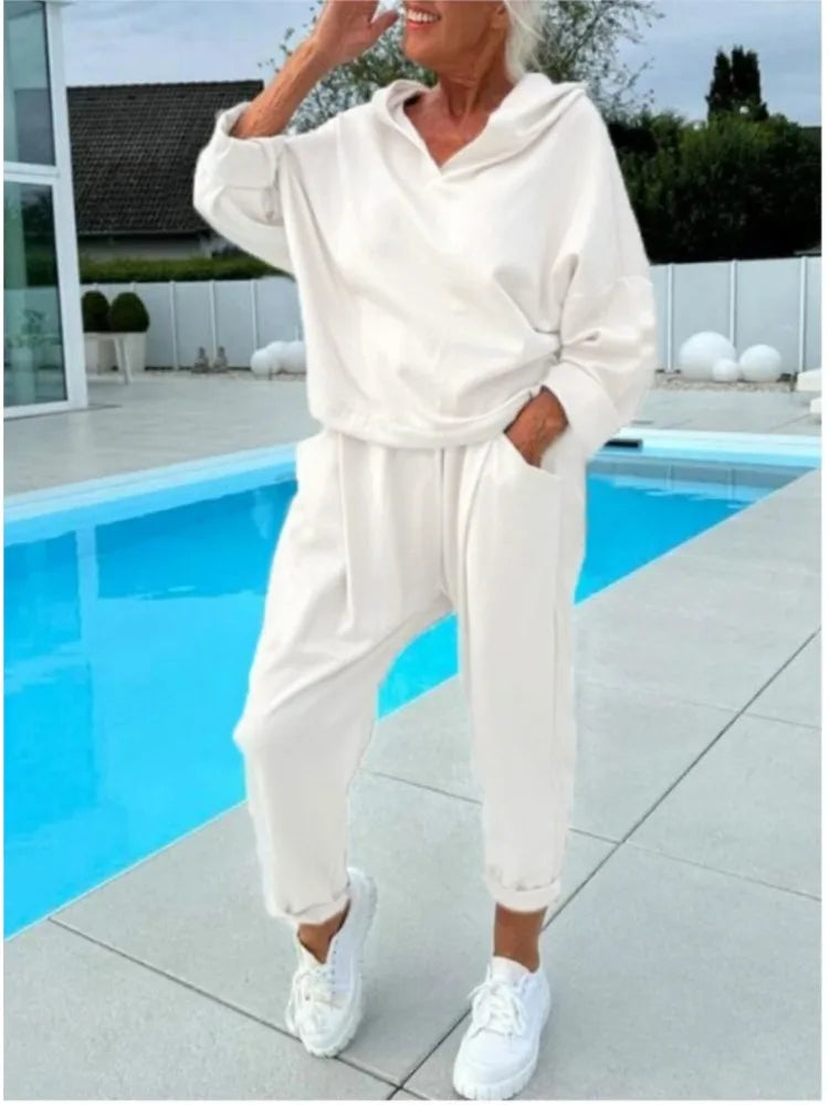Adrienne™ - Ensemble Confort Hoodie & Pantalon Sarouel