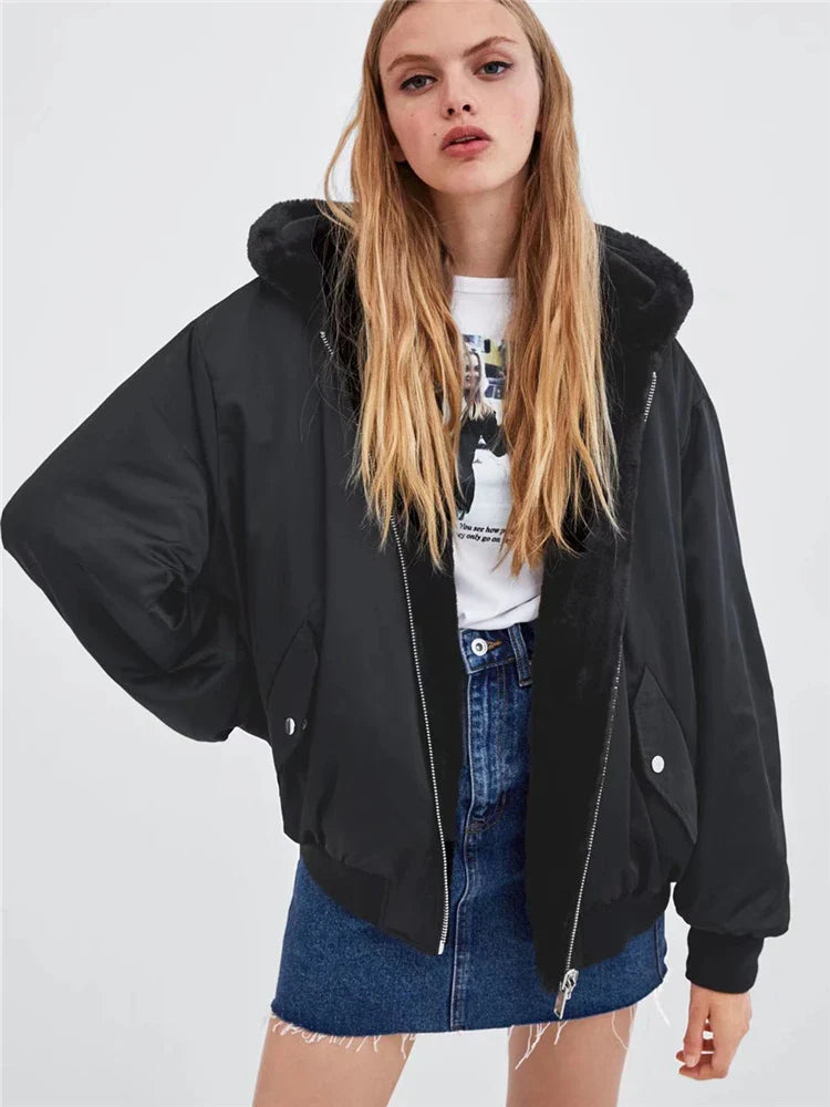 Anne™ - Veste Bomber Réversible Femme Hiver 2024