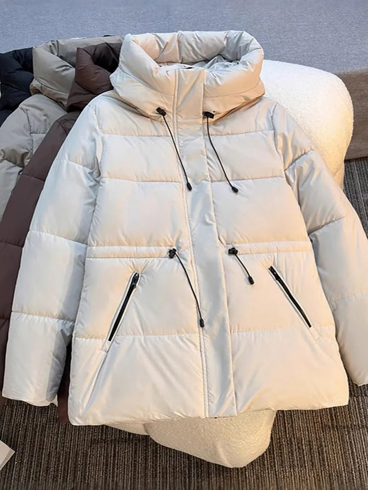 Florianne - Veste D’Hiver Élégante En Coton Avec Capuche Vintage