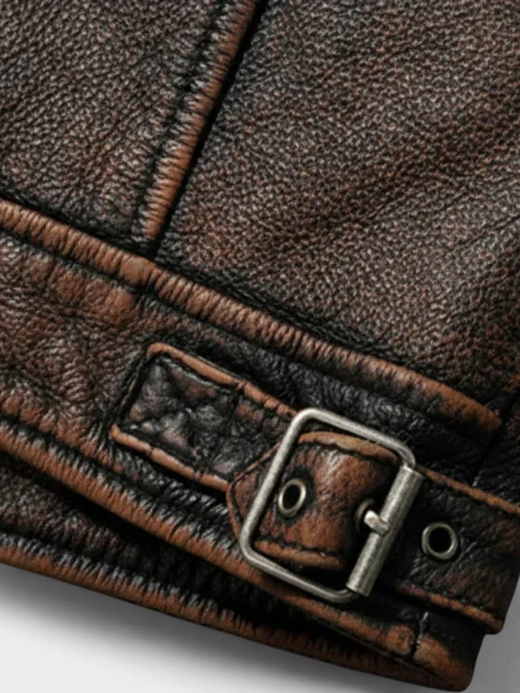 Xavier™ - Blouson Vintage en Cuir Homme