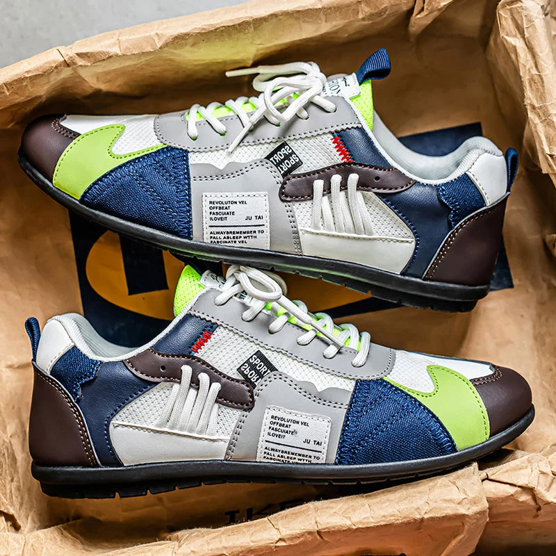 Jasper - Baskets homme rétro à lacets avec détails contrastés