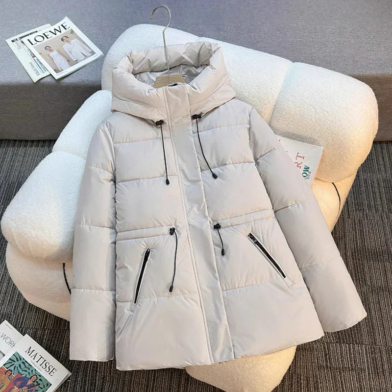 Florianne - Veste D’Hiver Élégante En Coton Avec Capuche Vintage