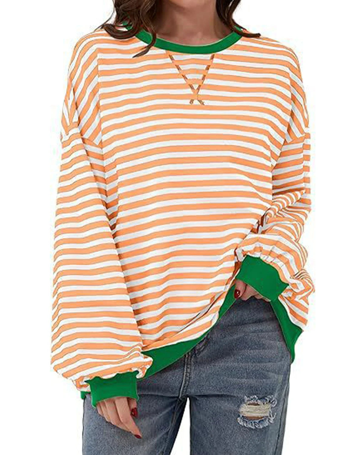 Maribel™ - Sweatshirts à Rayures Color Block Femme