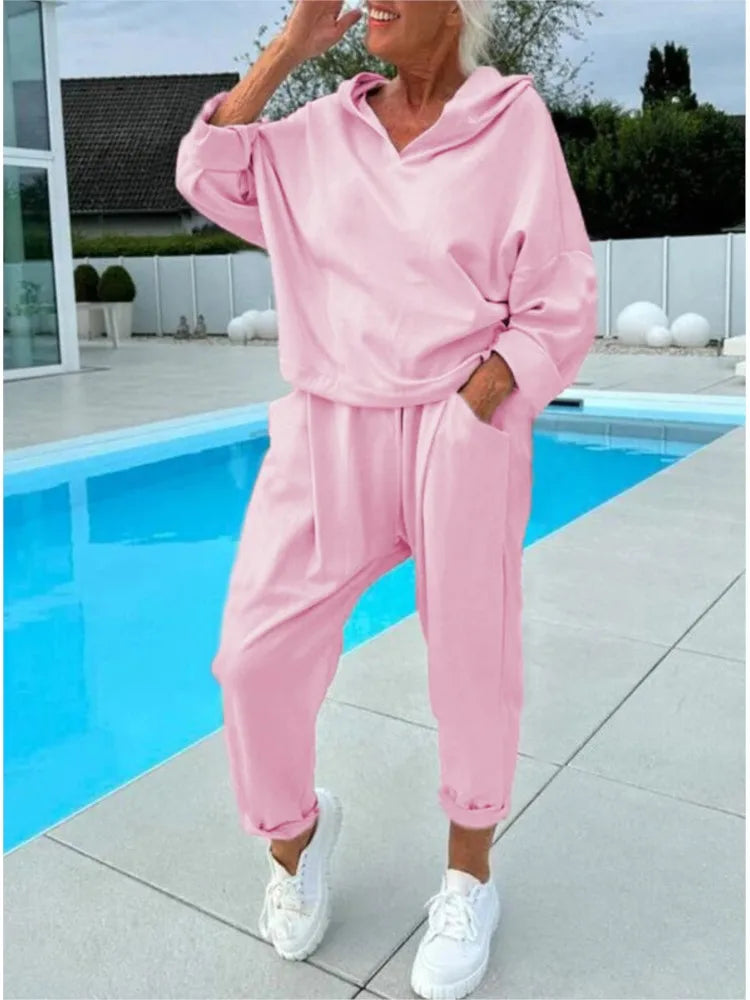 Adrienne™ - Ensemble Confort Hoodie & Pantalon Sarouel