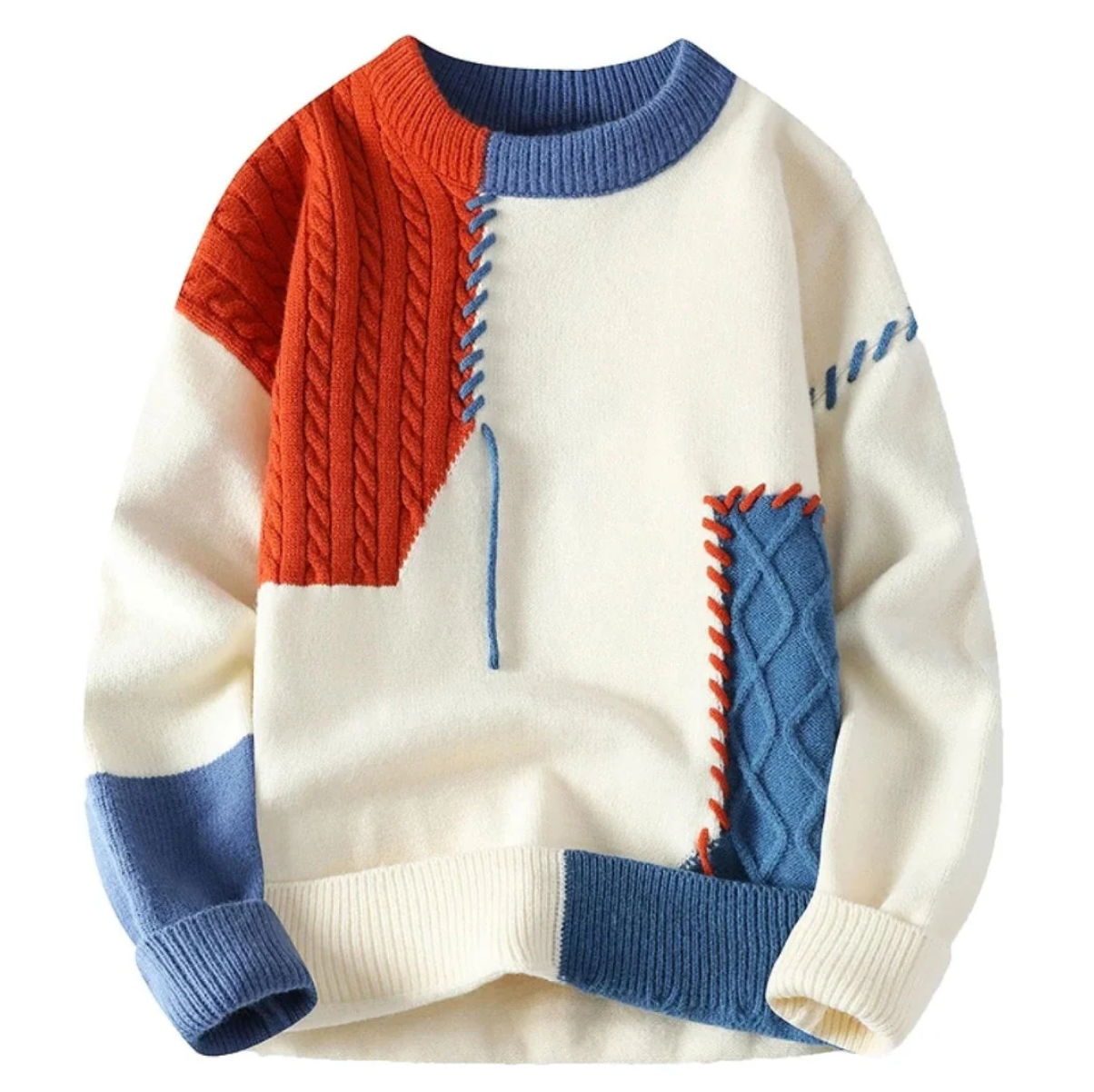 Jacqui™ - Pull Patchwork Moderne et Confortable