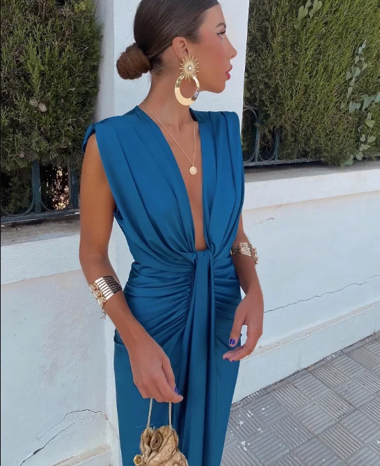 Liya™ - Robe Élégance Moderne à Plis