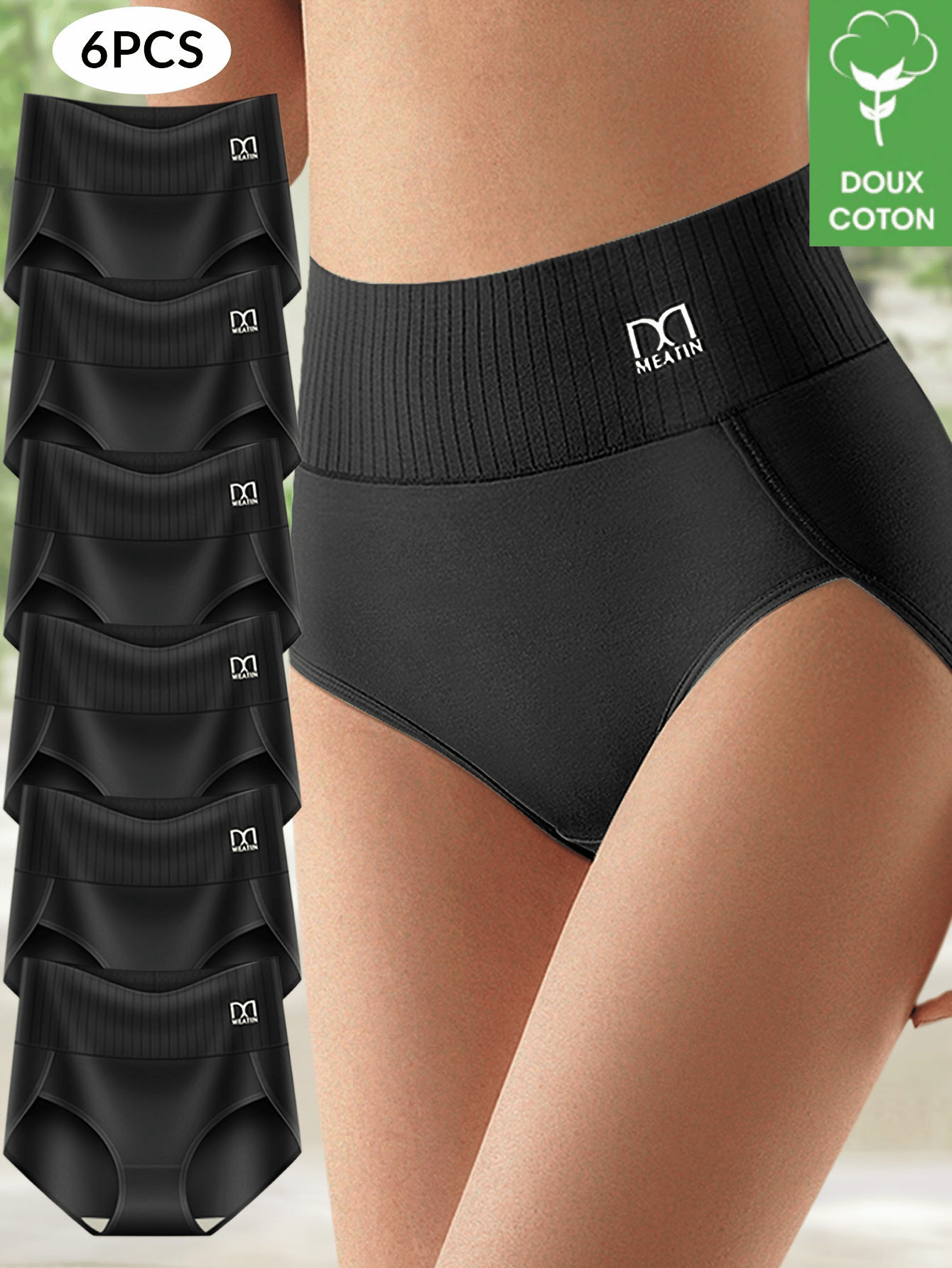 Kenza™ - Pack de 6 Culottes Gainantes Taille Haute – Effet Ventre Plat