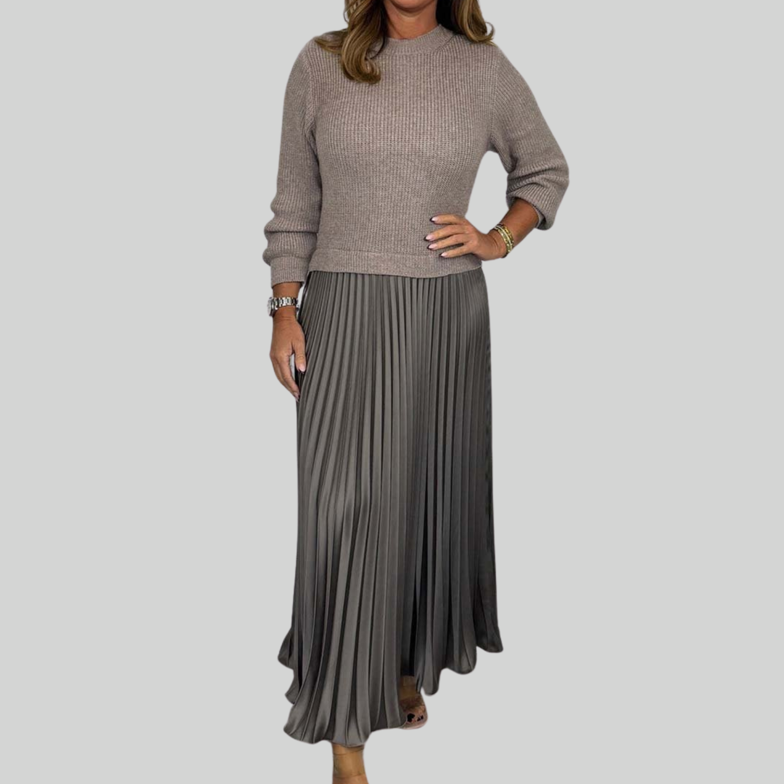 Jacoba™ - Robe d'hiver unique avec détail de jupe