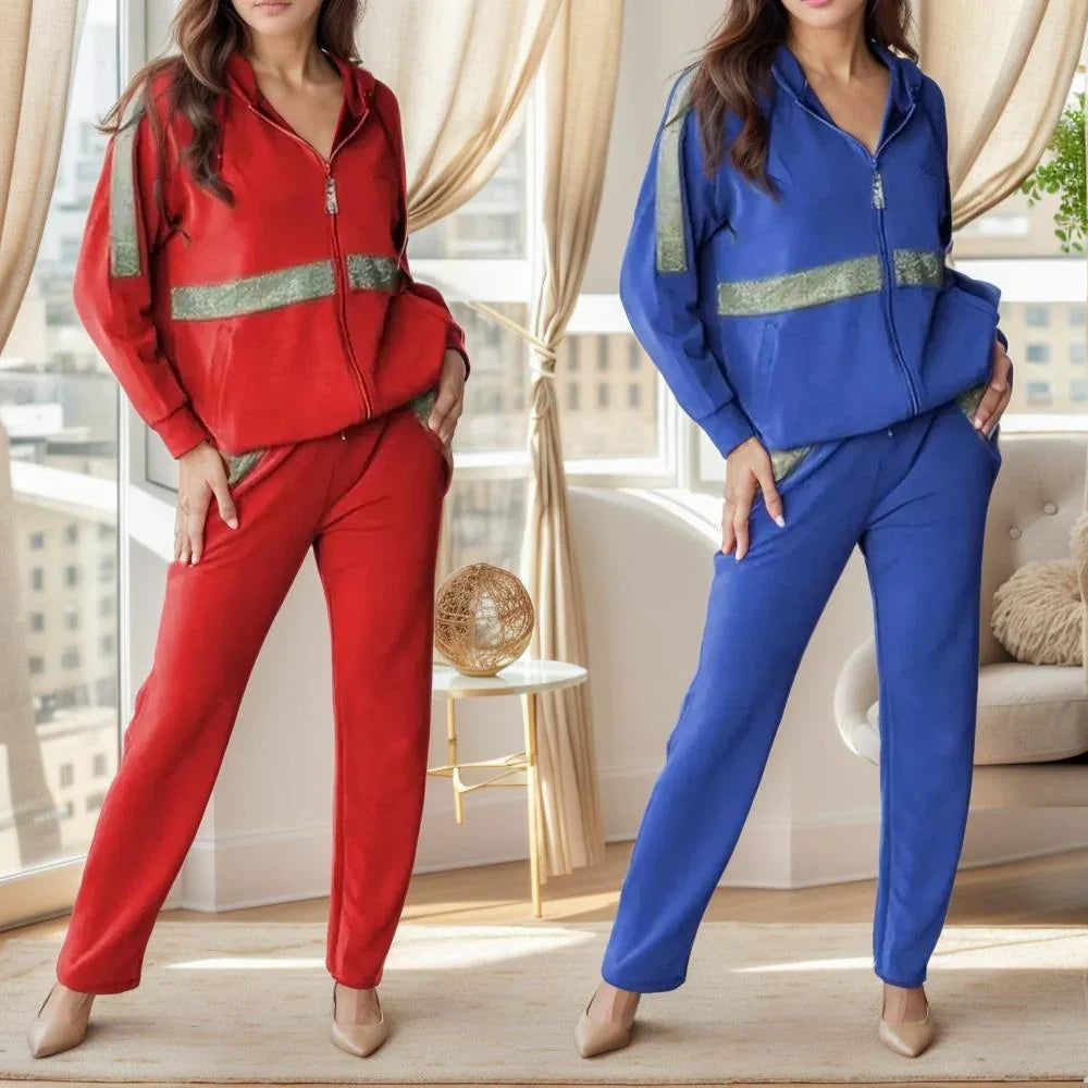 Delisara - Ensemble Stefany en Sweatshirt Super Doux avec Brillance Discrète
