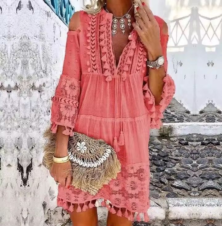 Sorelle™ - Robe Corfou Élégante et Artisanale
