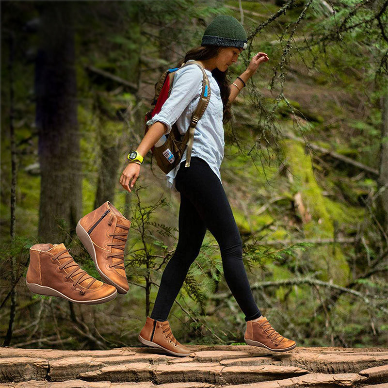 Rosalee™ - Bottes en cuir confortables avec soutien de voûte