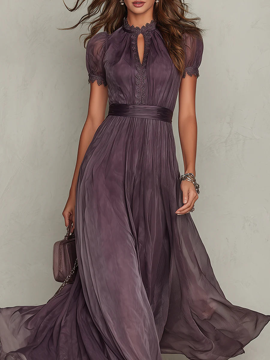 Lunvra™ - Robe Femme Longue Fluide Élégante Style Rétro Pour Soirée