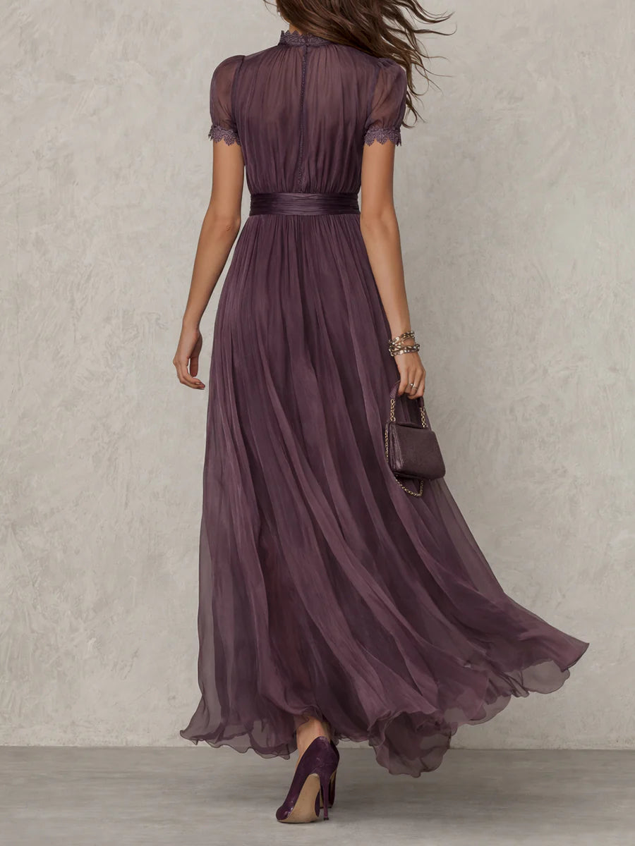 Lunvra™ - Robe Femme Longue Fluide Élégante Style Rétro Pour Soirée