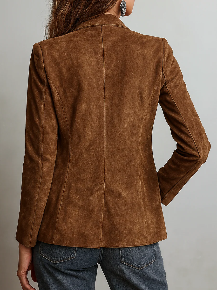 Silke - Blazer femme vintage à boutons et poches