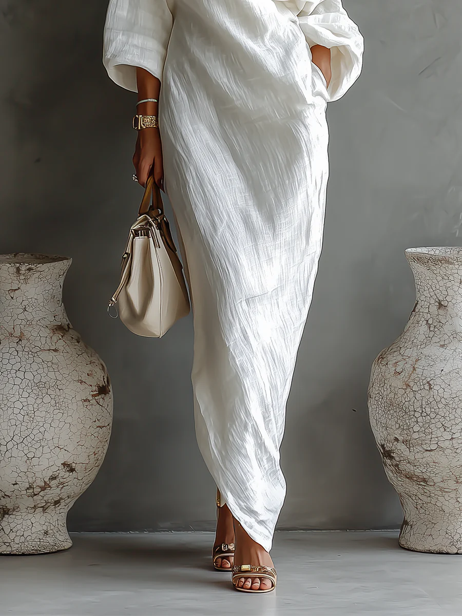 Merisia - Robe maxi femme asymétrique à une épaule
