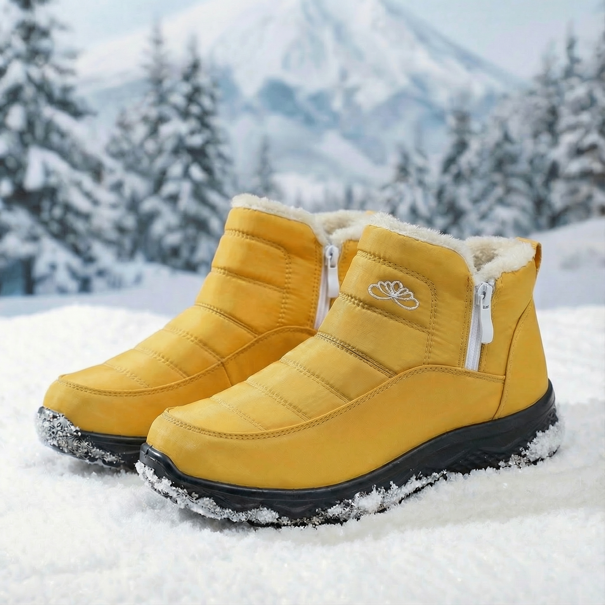 Oravellivra - Bottes de Confort en Polaire Basses