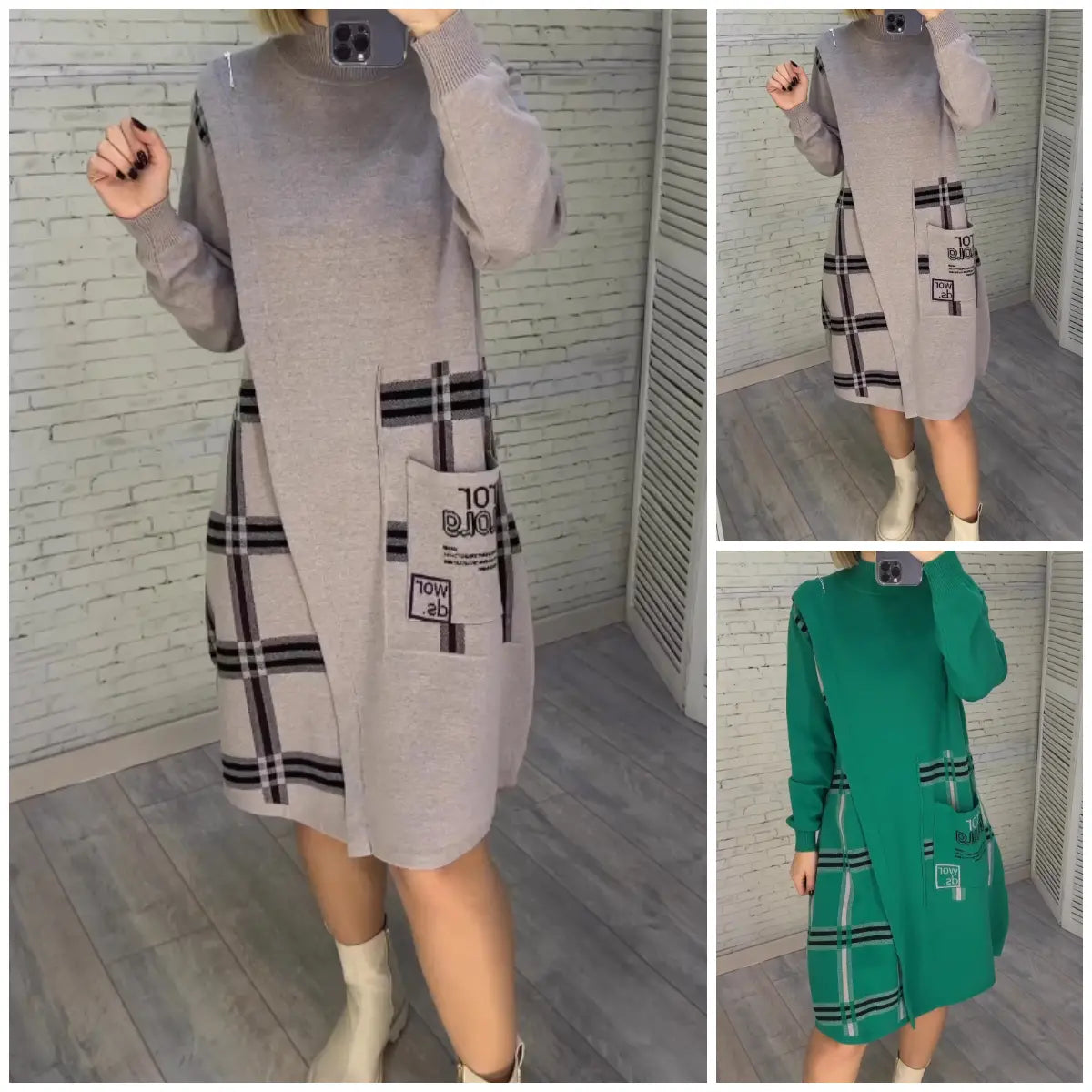 Averelle™ - Robe Tricotée Imprimée Décontractée