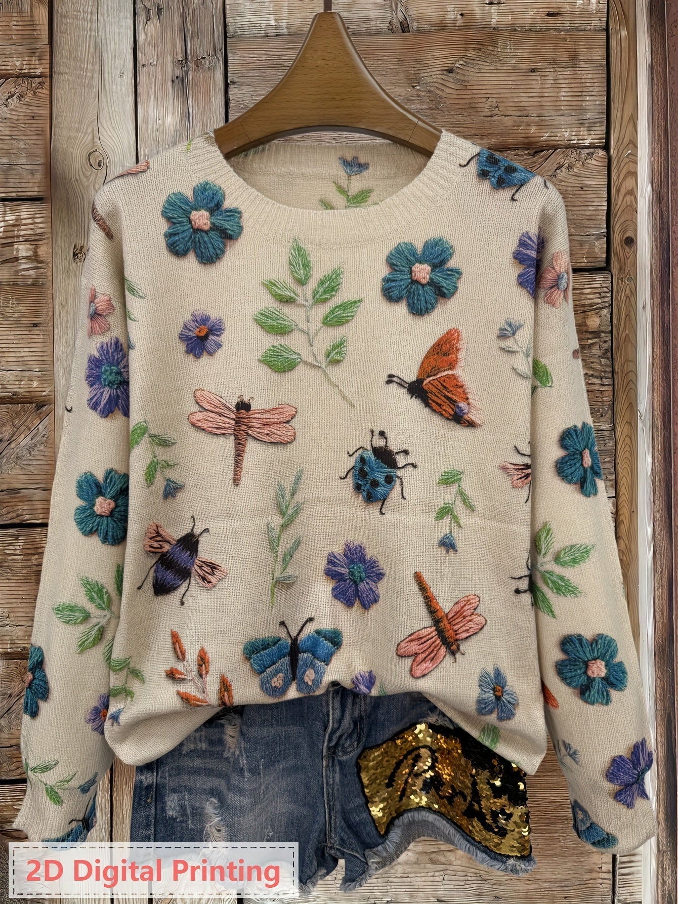 Fiorika™ - Pull Brodé Nature Élégante