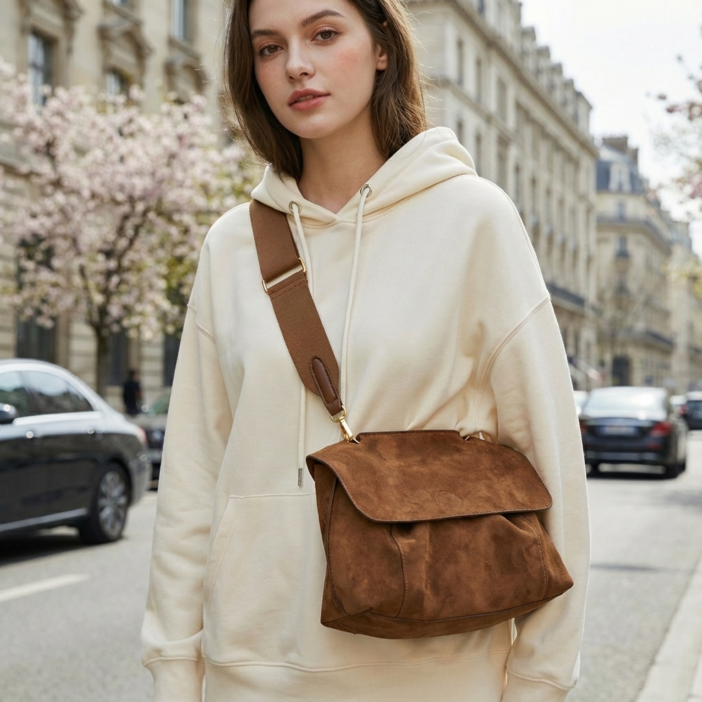 Kalinae™ - Sac Bandoulière Suédine Vintage