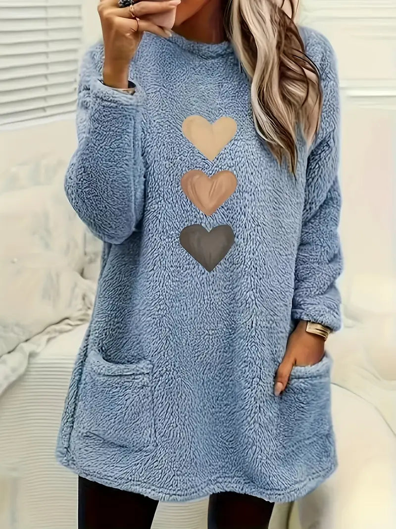 Patrice™ - Sweatshirt Polaire Cœur Coloré avec Poches