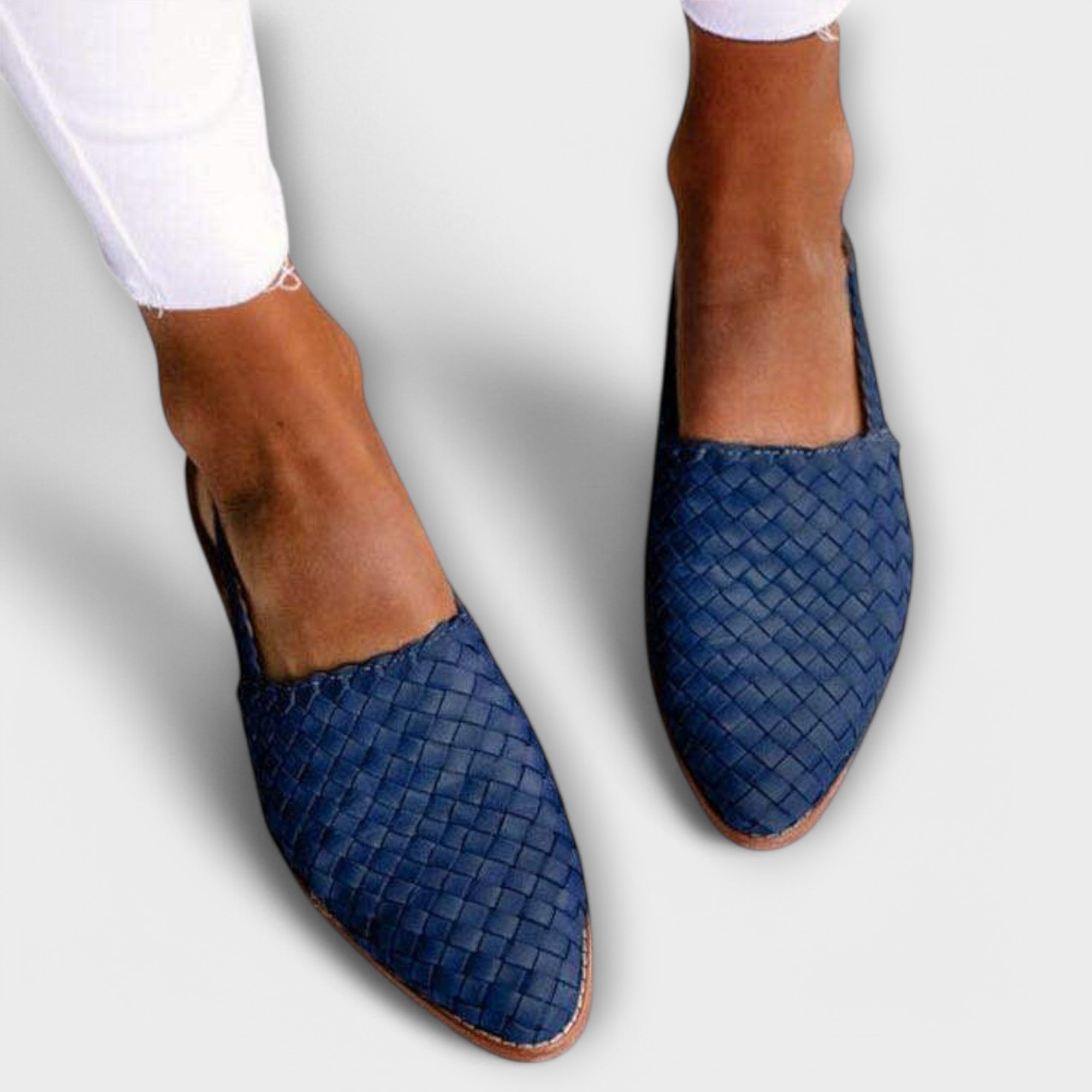Elsinne - Mocassins femme tressés à talon ouvert