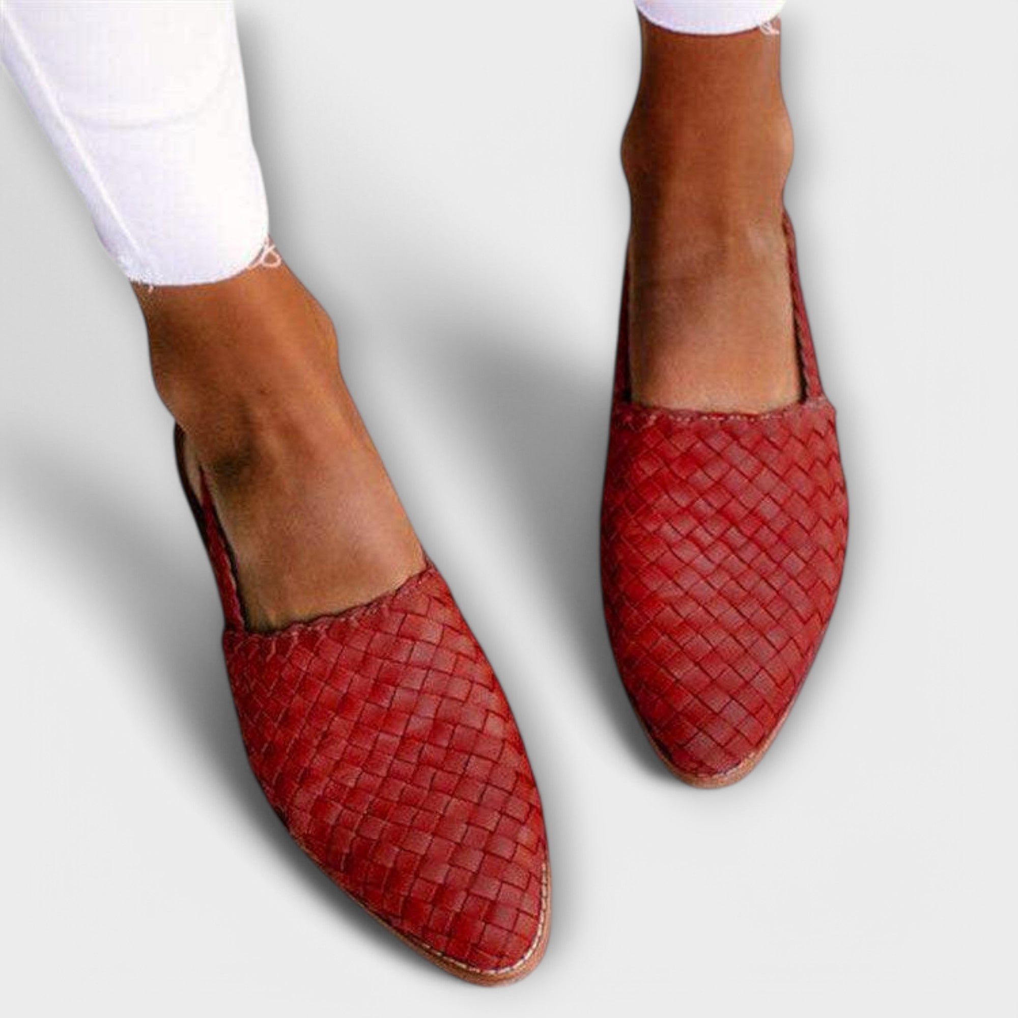 Elsinne - Mocassins femme tressés à talon ouvert