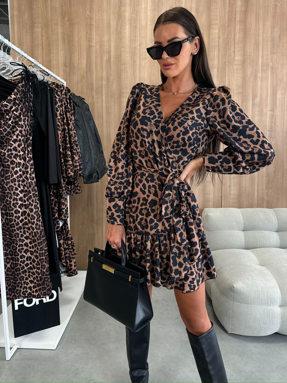 Seloria™ - Robe Mini Florale À Coupe Cache-Cœur Élégante